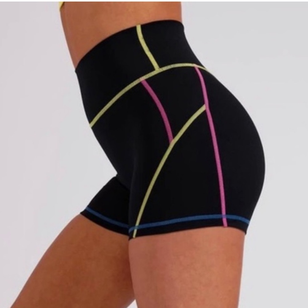 Buffbunny Collection Wave Shorts womens large black workout gear